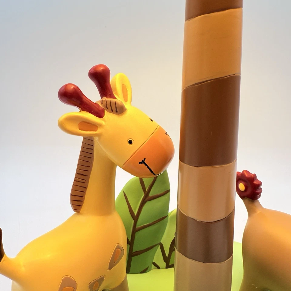 野生动物园丛林动物台灯长颈鹿狮子猴子孩子儿童房装饰15英寸H — 第 4/4 张图片