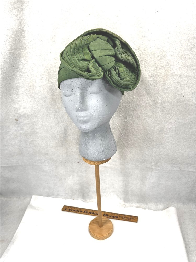 antique flapper 1920 hat women's original green cloche one s
