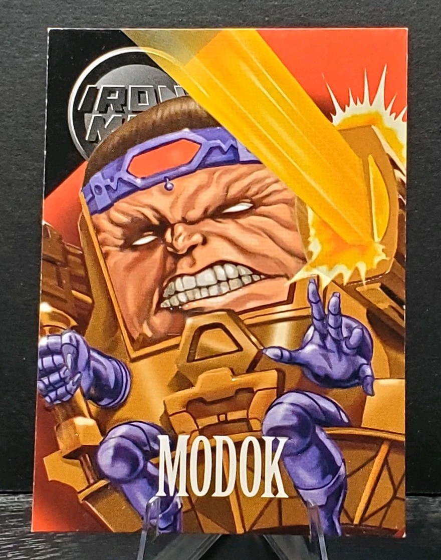 1996 Fleer Marvel Vision #91 MODOK Iron Man Embossed Comic trading card💥EX/NM
