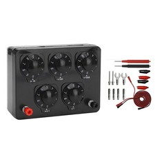 1Pcs Black Resistance Box Iron Variable Decade Resistor 099999 Ohm for