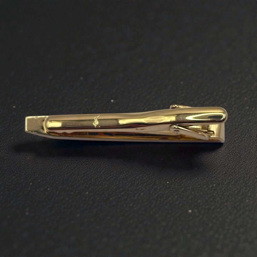 Yves Saint Laurent Gold Silver Tie Pin Excellent Condition thumbnail 4