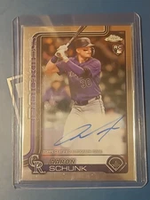2025 Topps Chrome Aaron Schunk Rookie Autograph #RA-AS Rockies