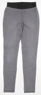 Marks and Spencer Damen Grau Baumwolle Skinny Jeans Größe 8 Regular