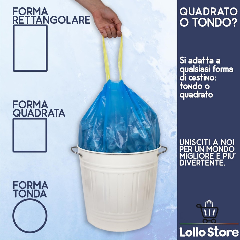 Sacchetti della spazzatura - 60 litri - particolarmente resistenti agli
