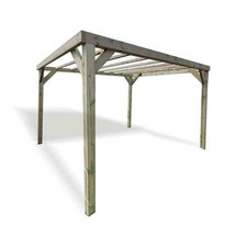Churnet Valley Wooden Pergola 2.4m Garden Outdoor Structure Patio Timber Set New