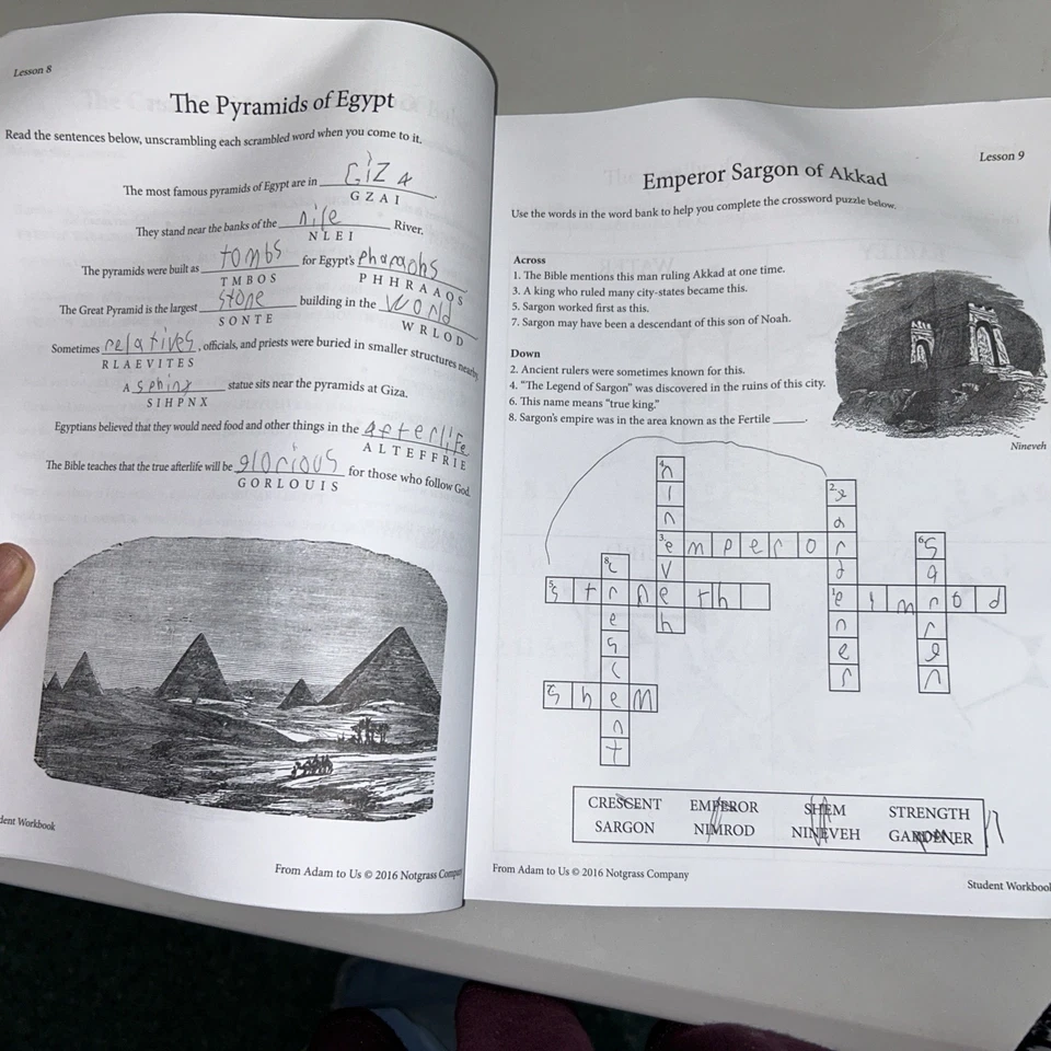 From Adam to Us Student Workbook History Curriculum Homeschool - Image 2 of 4