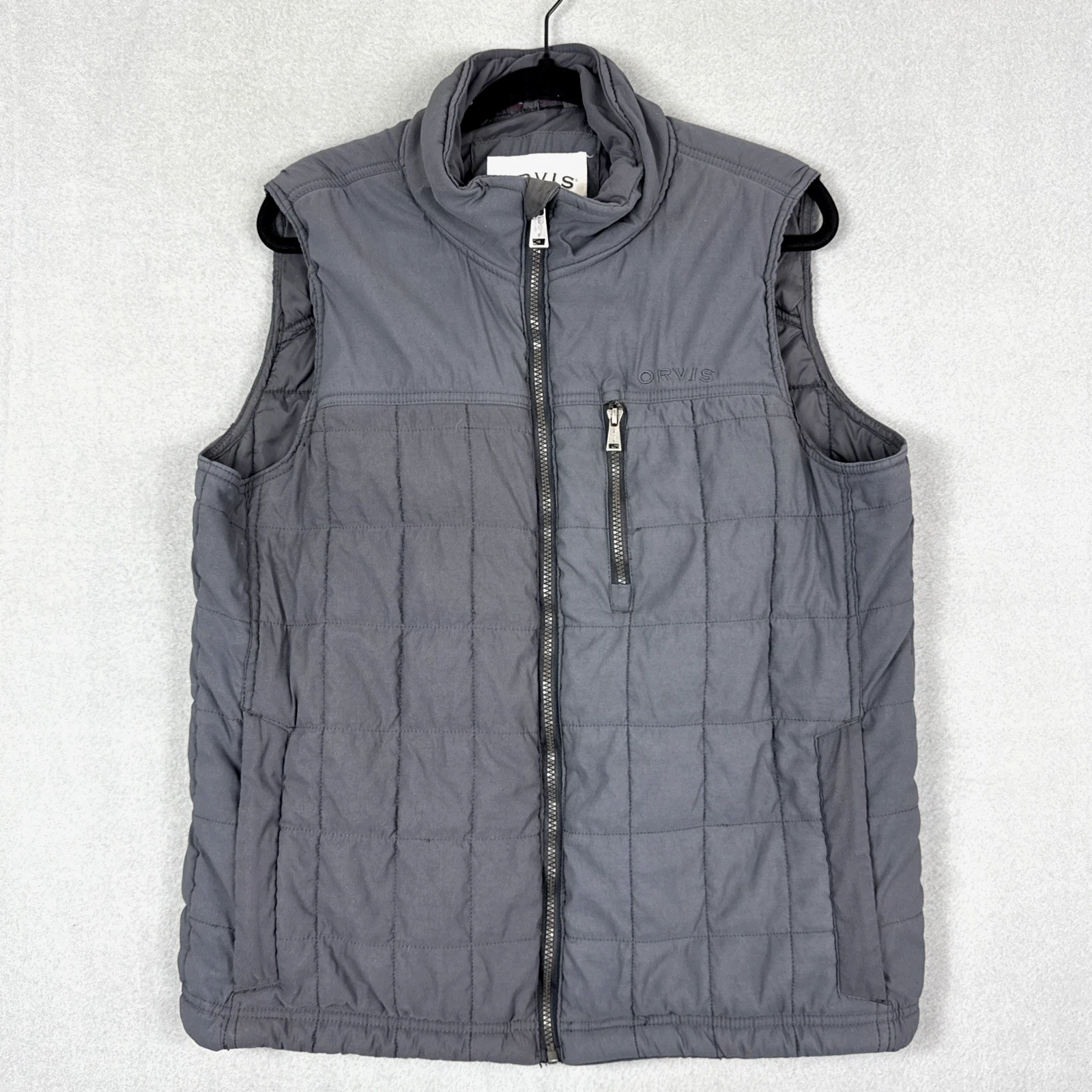 Orvis Quilted Insulated Vest Mens Med Full Zip Fishing Gorpcore Quick Dry Hiking