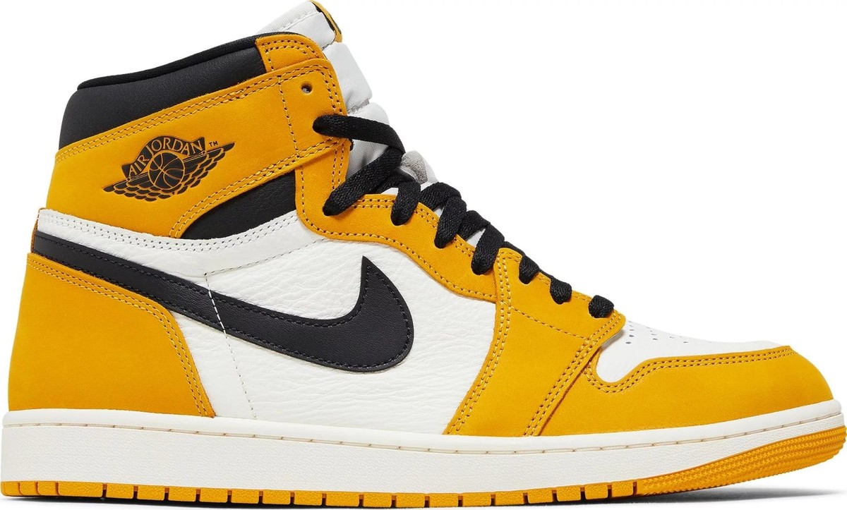 DZ5485-701] Mens Air Jordan RETRO 1 HIGH OG 'YELLOW OCHRE' | eBay