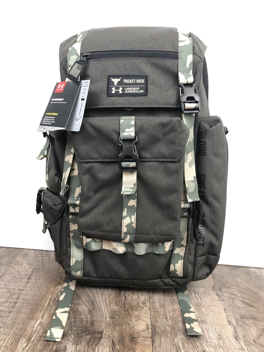 Under Armour UA Project Rock USDNA Regiment Range Backpack 1315435 001 Grey Camo