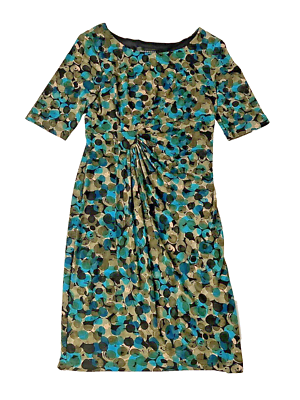 Connected Apparel Petite Size 6P Green Floral Faux Wrap Sheath Dress  Wedding | eBay