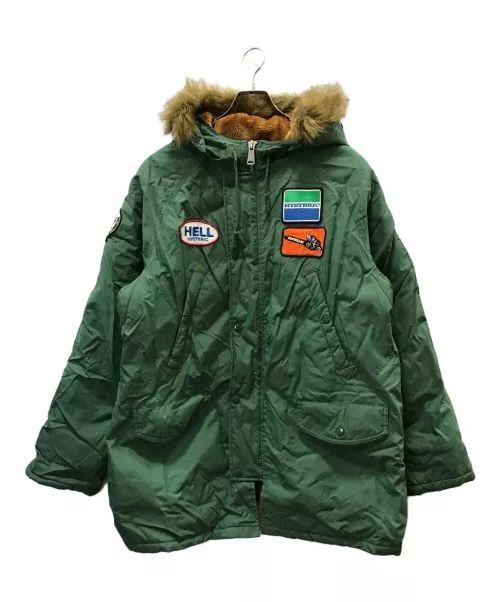 Manteau mods homme SUPREME x Hysteric Glamour vert collab édition limitée US authentique