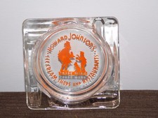 VINTAGE TOBACCO HOWARD JOHNSON'S ICE CREAM SHOPS & RESTAURANTS GLASS ASHTRAY