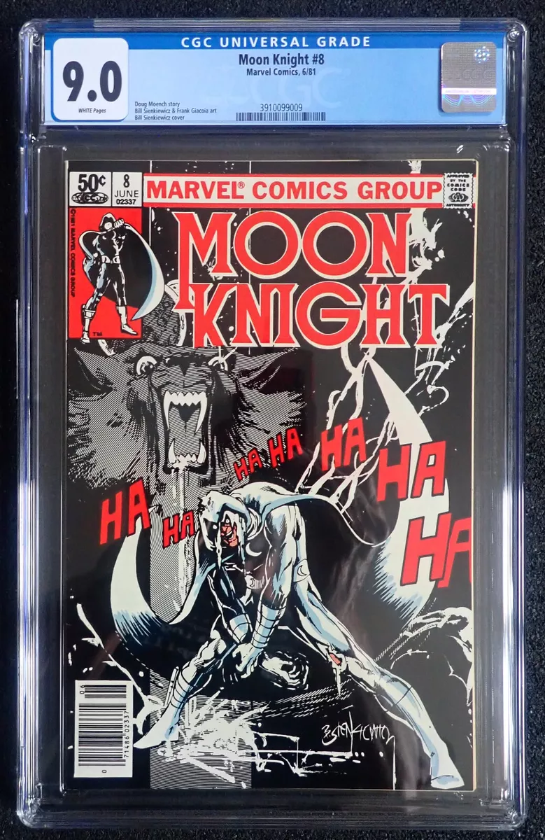 MOON KNIGHT #8 🔥 CGC 9.0 WHT 🔥 HAHAHAHAHAHA 1981