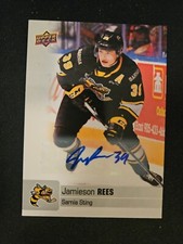 19-20 Jamieson Rees CHL Autographed Sarnia Sting