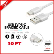 10FT USB Type-C Thick Charger Cable Cord for Phone Sony Xperia 1 V/ 10 V / 5 V