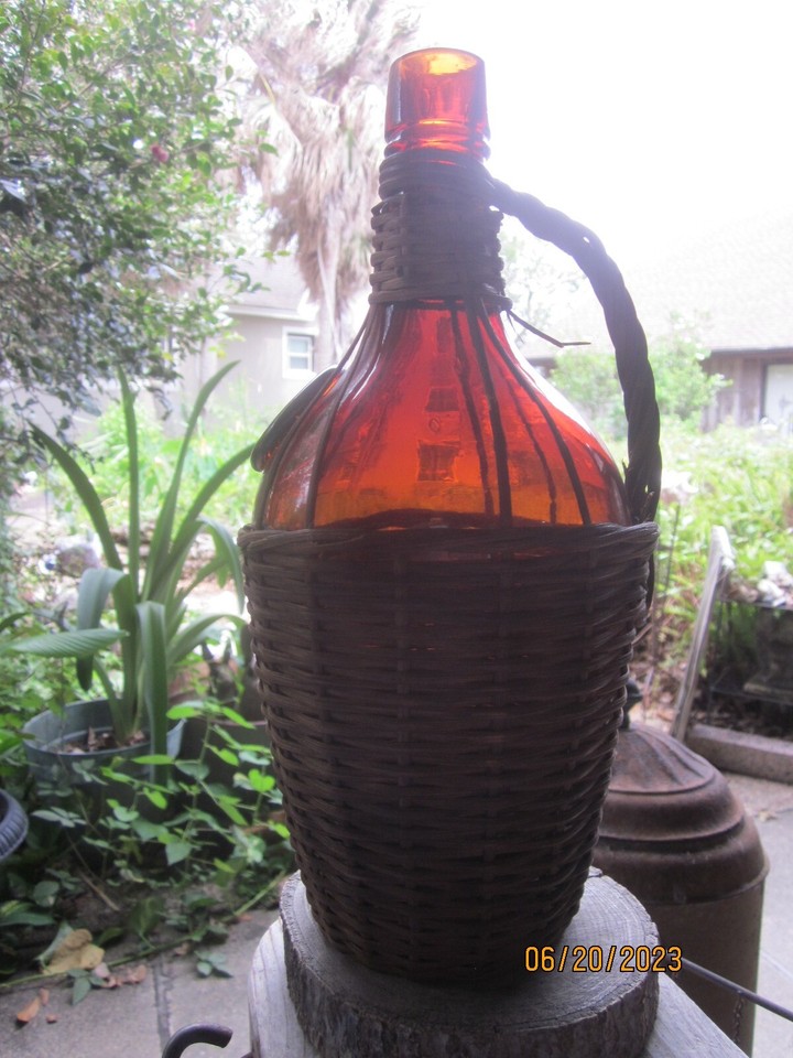 ANTIQUE WICKER COVERED "PAUL JONES LOUISVILLE, KY" SEAL WHISKEY BOTTLE