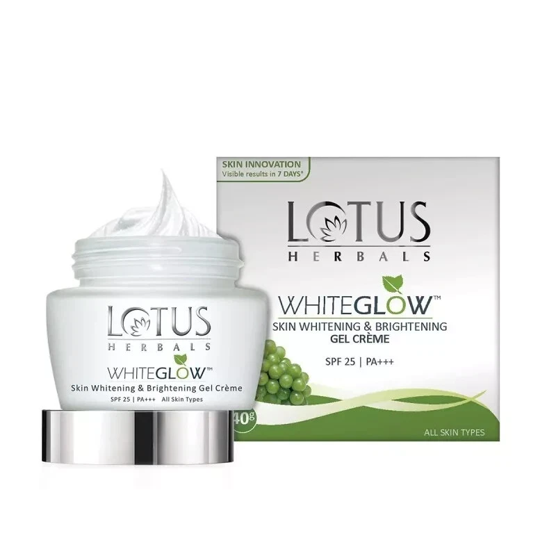 LOTUS HERBAL WHITE GLOW SKIN WHITENING & BRIGHTENING GEL CREAM SPF 25 PA++ 60gm Foto 2 de 4