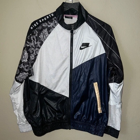 Nike NSW Woven Sports Track Jacket Full Zip Multi Color AR3025 010