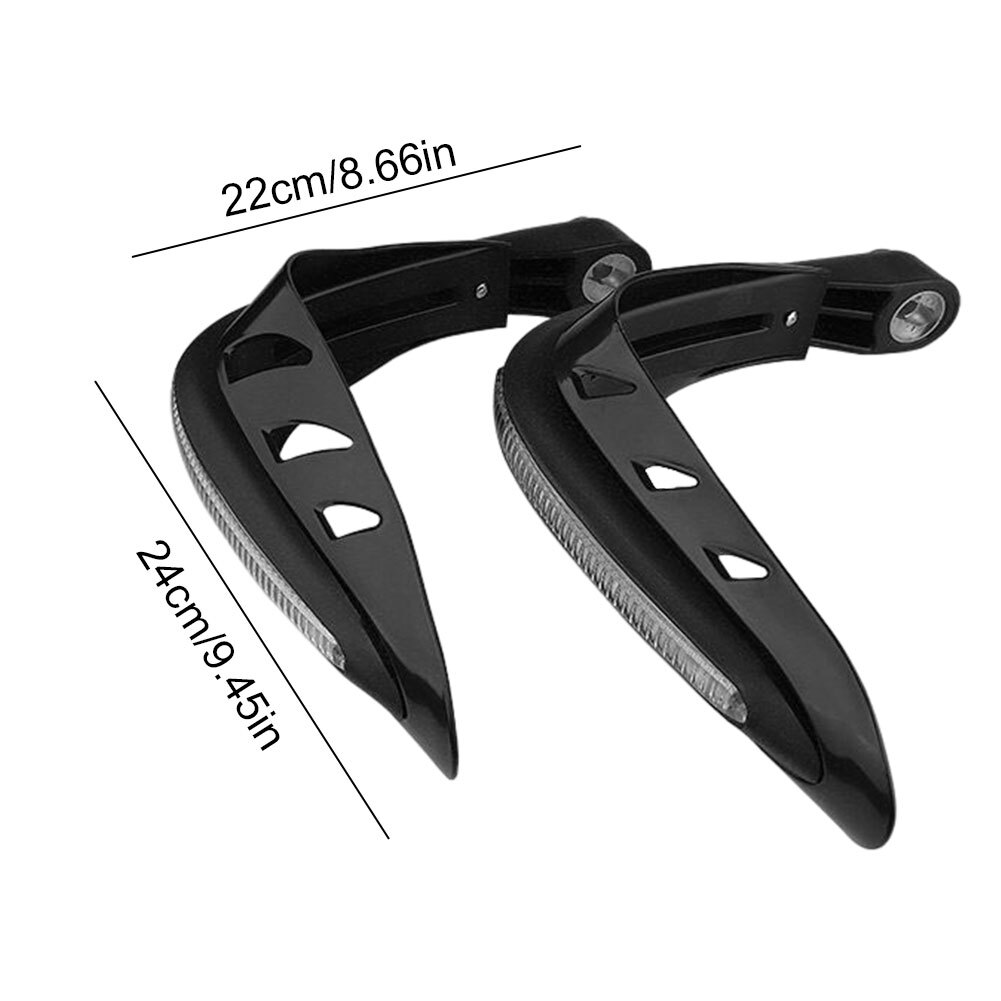 1 Pair Motorcycle Hand Guards Rain Protection Handguards LED Lights Universal UK eBay