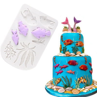 XMOLDNMS Fisch Fondant Form - Silikonform Für Schokolade & Kuchen Dekoration