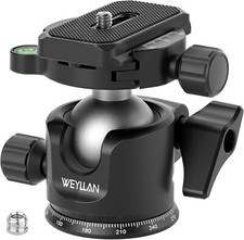 Low Profile Tripod Ball Head 36mm Metal Panoramic Camera Tripod Head Mount wi...