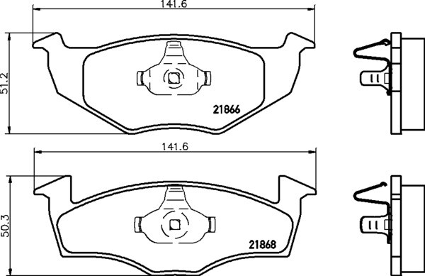 DON PCP1055 Front Brake Pads Set Fits Seat Arosa Skoda Fabia VW Fox Polo