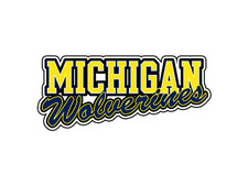 Michigan Wolverines Name Logo College Sticker Waterproof Vinyl Decal Die-Cut Car