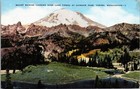 Mount Rainier Lake Tipsoo Chinook Pass Yakima Washington Linen Vtg Postcard 10C