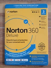 NORTON 360 DELUXE 2025 (3 DEVICE/1 YEAR) INTERNET SECURITY, VPN New Ships FAST !