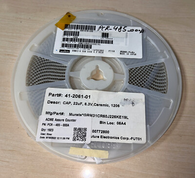 Murata GRM31CR60J226KE19L Ceramic Capacitor 22UF 6.3V ±10% 1206 (Reel 1800pcs)