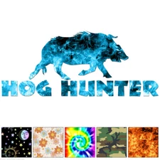 Hog Hunter Wild Boar Pig - Vinyl Decal - Multiple Patterns & Sizes - ebn6174