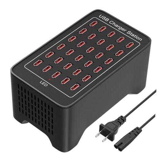 150W 30-Port USB Charging Station for Multiple Devices