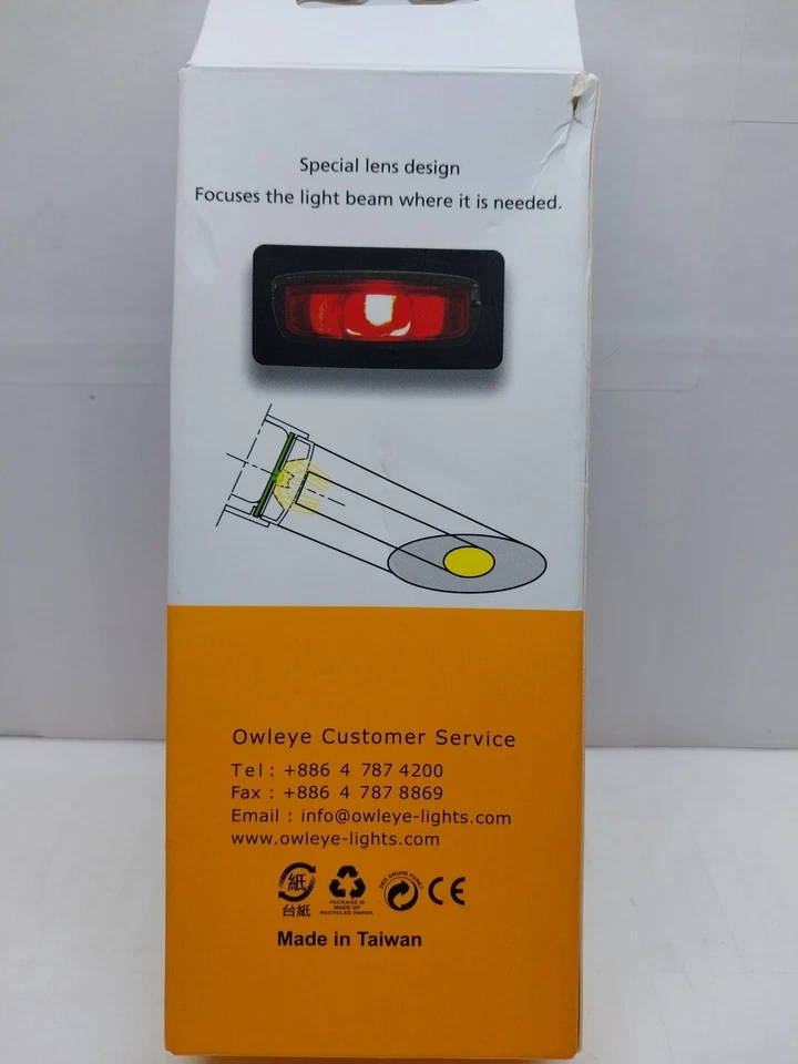 Luz Trasera Bicicleta Owleye Beast 30-R Parte #1990-921 USB Recargable Negra Foto 2 de 3