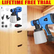 Cordless Paint Sprayer Painting Wall Furniture Garden Fence Indoor Outdoor DIY