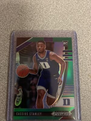 CASSIUS STANLEY GREEN PRIZM ROOKIE CARD JERSEY #2 DUKE RC 2020 PRIZM