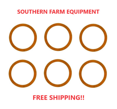 (6) INJECTOR CHAMBER GASKET SET FITS JOHN DEERE TRACTOR 650, 750. CH15436