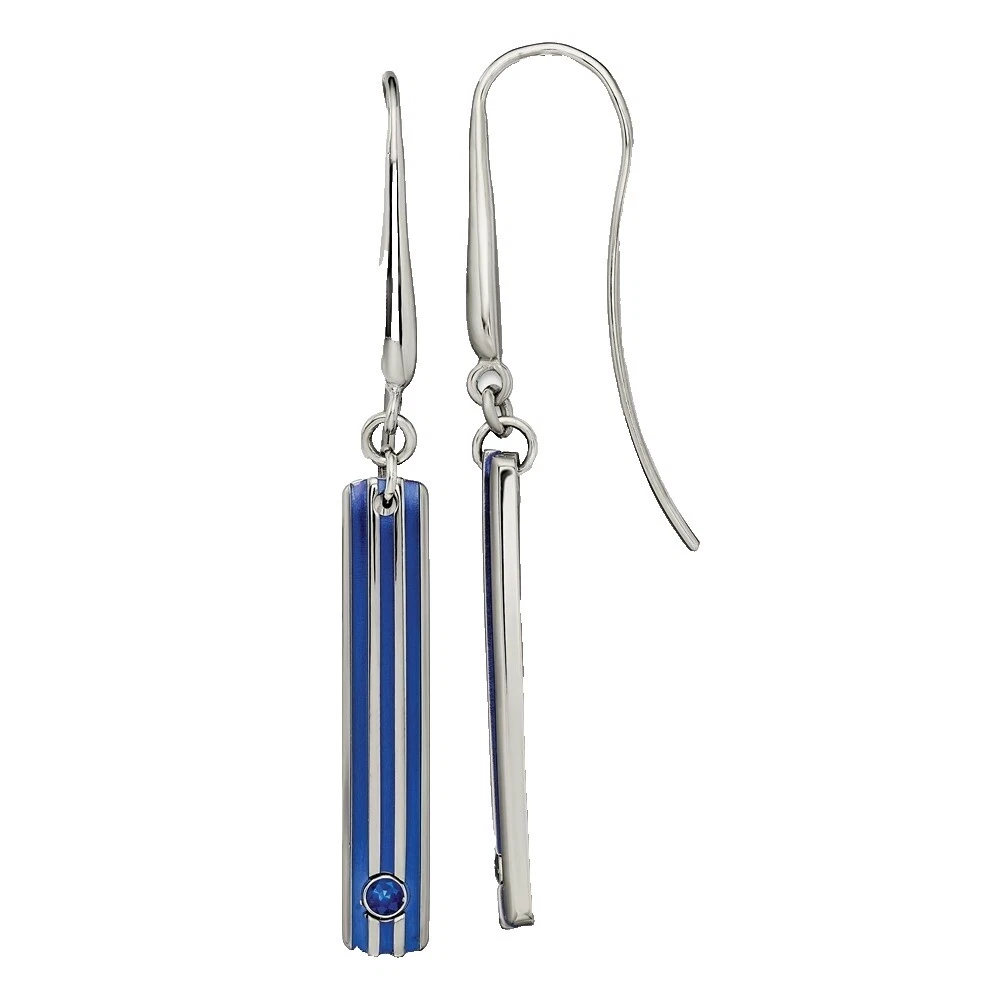 Titanium Sapphire Fashion Earrings