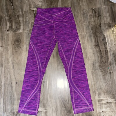 Lululemon Wunder Under Crop ll Leggings Yoga Pants Jacquard