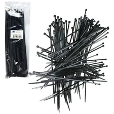 NEW Strong Black Cable Ties Wraps Zip Ties 4.8 x 300mm 100pcs FREE SHIPPING 