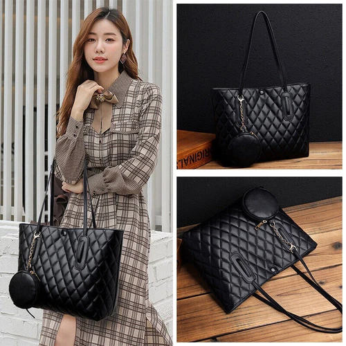 Leder Damentasche Shopper Bag Handtasche Schultertasche Tragetasche Groß Neu - Bild 2 von 13