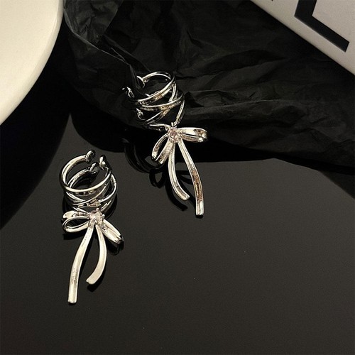 Ear Cuffs Non Pierced Cartilage Fake Earrings Stainless Bow Steel Clip N7E2 - Picture 9 of 14