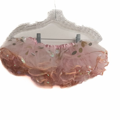 Pink Silver & Gold Polka Dot Tutu Girls Mini Skirt Fluffy Polyester Tulle Size M - Picture 6 of 7