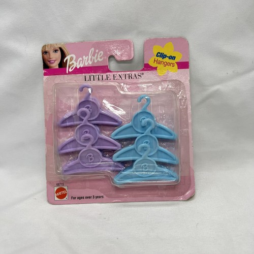 Barbie Little Extras Aufsteckbügel lila und blau Neu 6er Pack DMG
