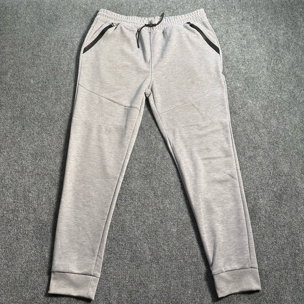 WT02 Pants Mens Size Extra Large Grey Jogger Leg Drawstring