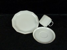 Rosenthal " POLYGON  SECUNDA  GOLD " Kaffeegedeck / 3 tlg.