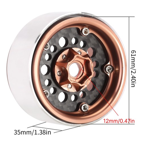 INJORA 2,2" Beadlock Felgen Deep Dish Offset -10mm für 1/10 RC Crawler Car - Picture 13 of 16