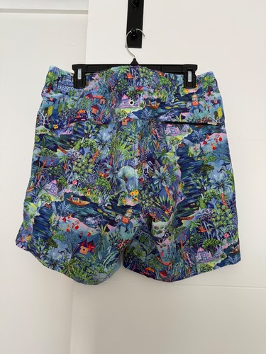 Derek Rose Maui 2 Mid Length Printed Shell Swim Shorts Trunks Sz M - Picture 5 of 7