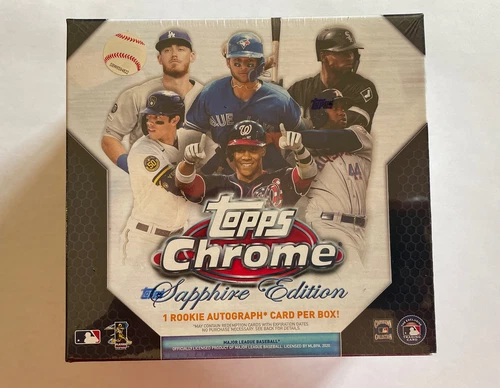2020 Topps Chrome Sapphire Edition Baseball Factory Sealed Hobby Box.