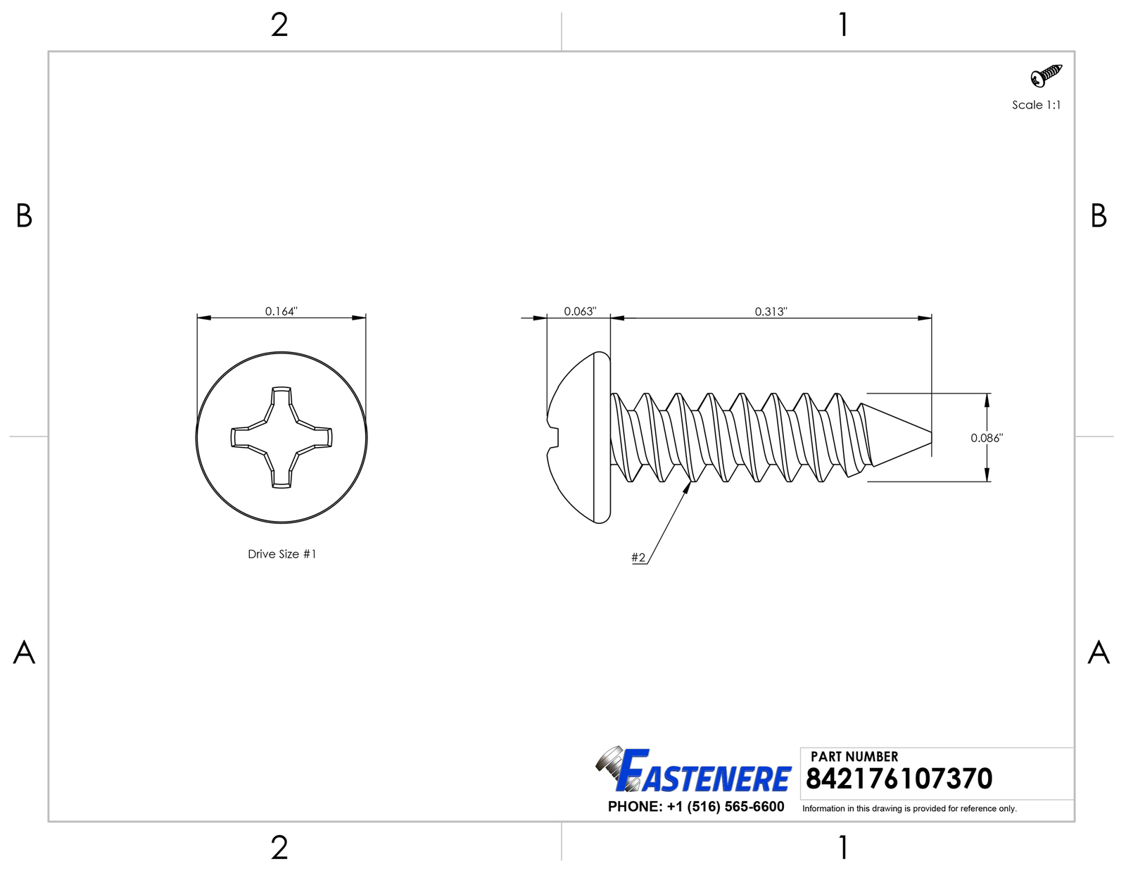#2 x 5/16" Sheet Metal Screws Self Tapping Pan Head Stainless Steel Qty 250