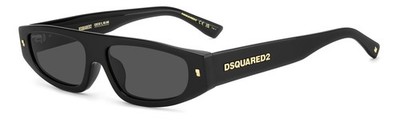 Dsquared2 Sonnenbrille D2 0184/G/S 807/IR Schwarz Grau Damen 
